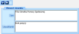 dane elementu slownika