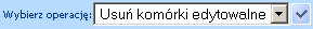 usun komorki edytowalne