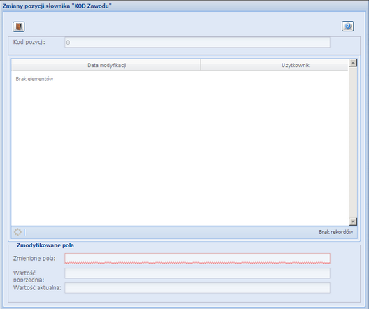 zmiana pozycji slownika